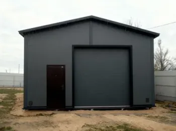 Гараж из сэндвич панелей 8х12 м