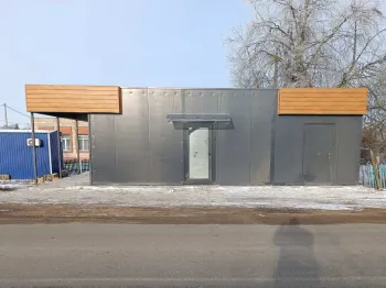 Модульный магазин с остановкой 8x3 метра